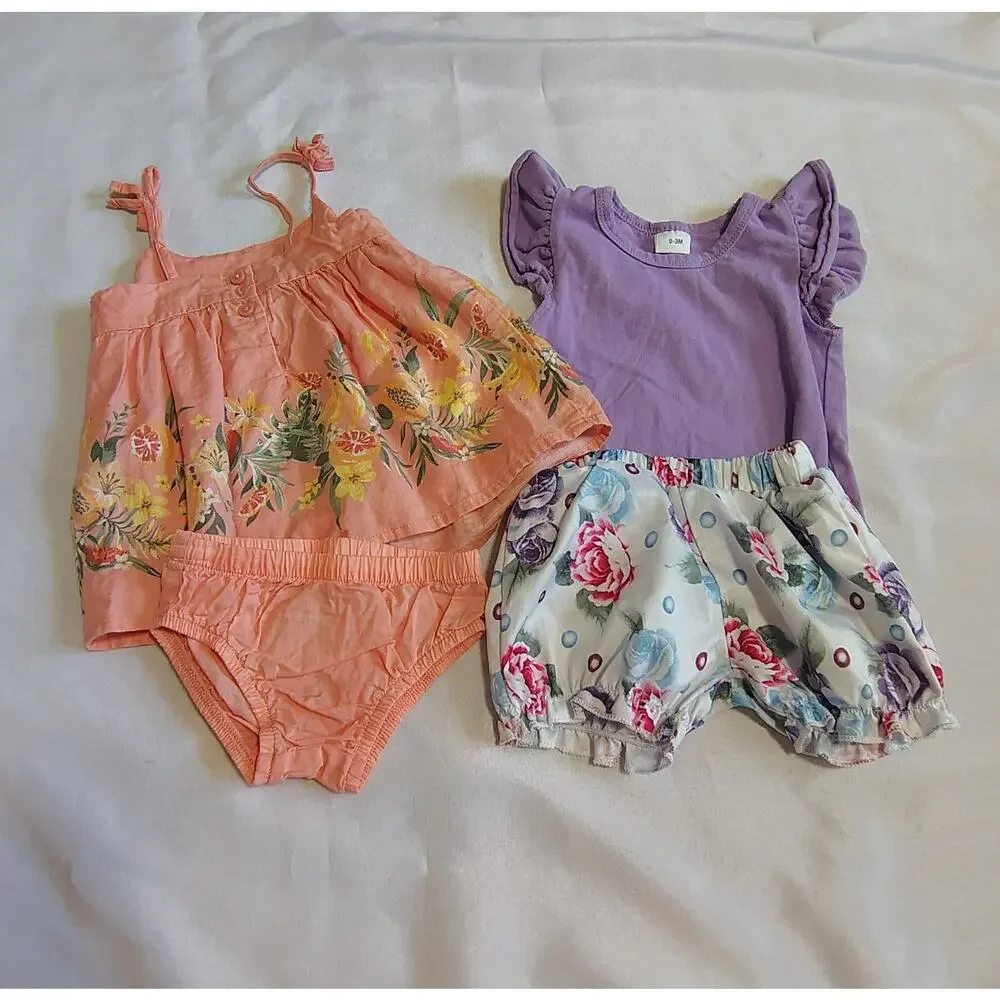 Girl's Lot Clothes 10 pieces Size 0/3 Months